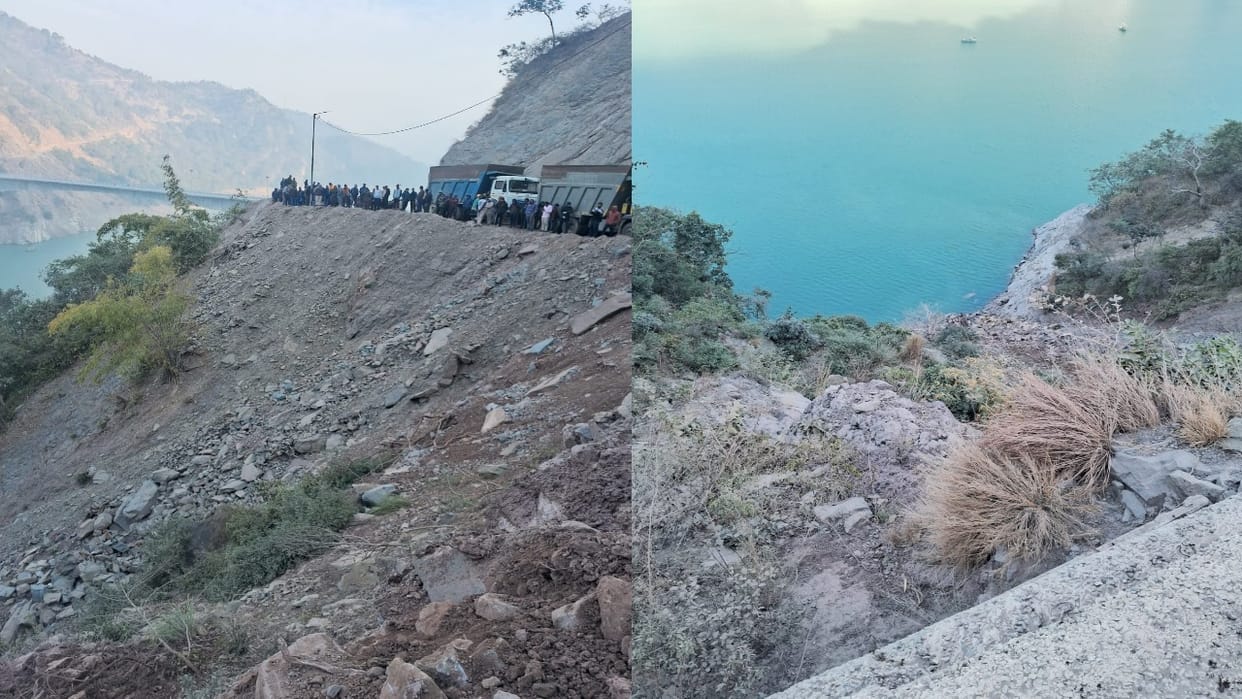 Bilaspur: Tipper met with an accident near Bagchhal bridge, driver died.
