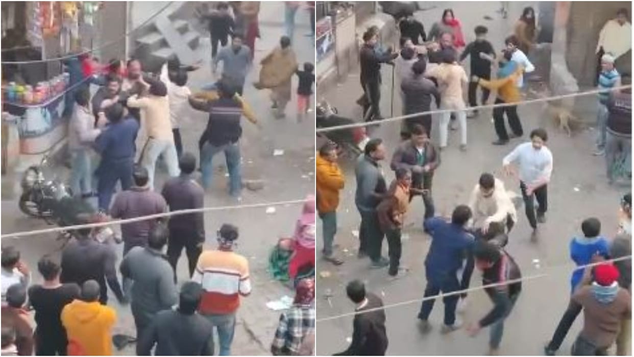 fight broke out on the street between agents and investors of Amar Jyoti company in Budaun