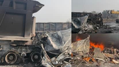 An accident occurred on the Kundli-Manesar-Palwal Expressway