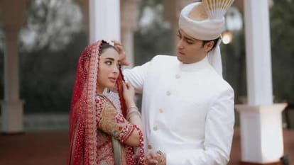 pakistan maryam nawaz son wedding photos bridal outfit controversy photos