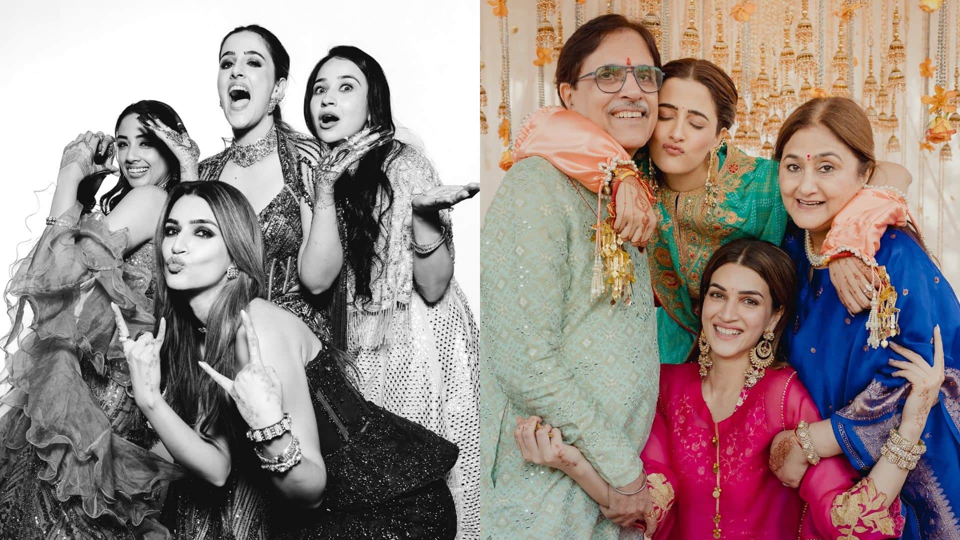 Kriti Sanon share photos of nupur sanon marriage dance with sister