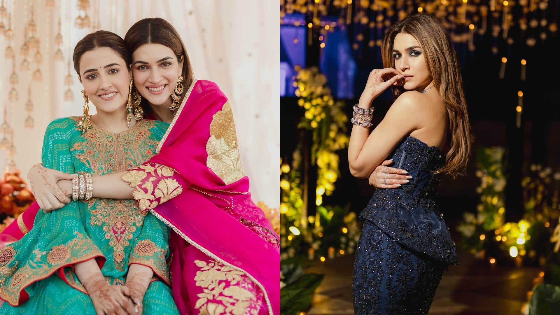Kriti Sanon share photos of nupur sanon marriage dance with sister