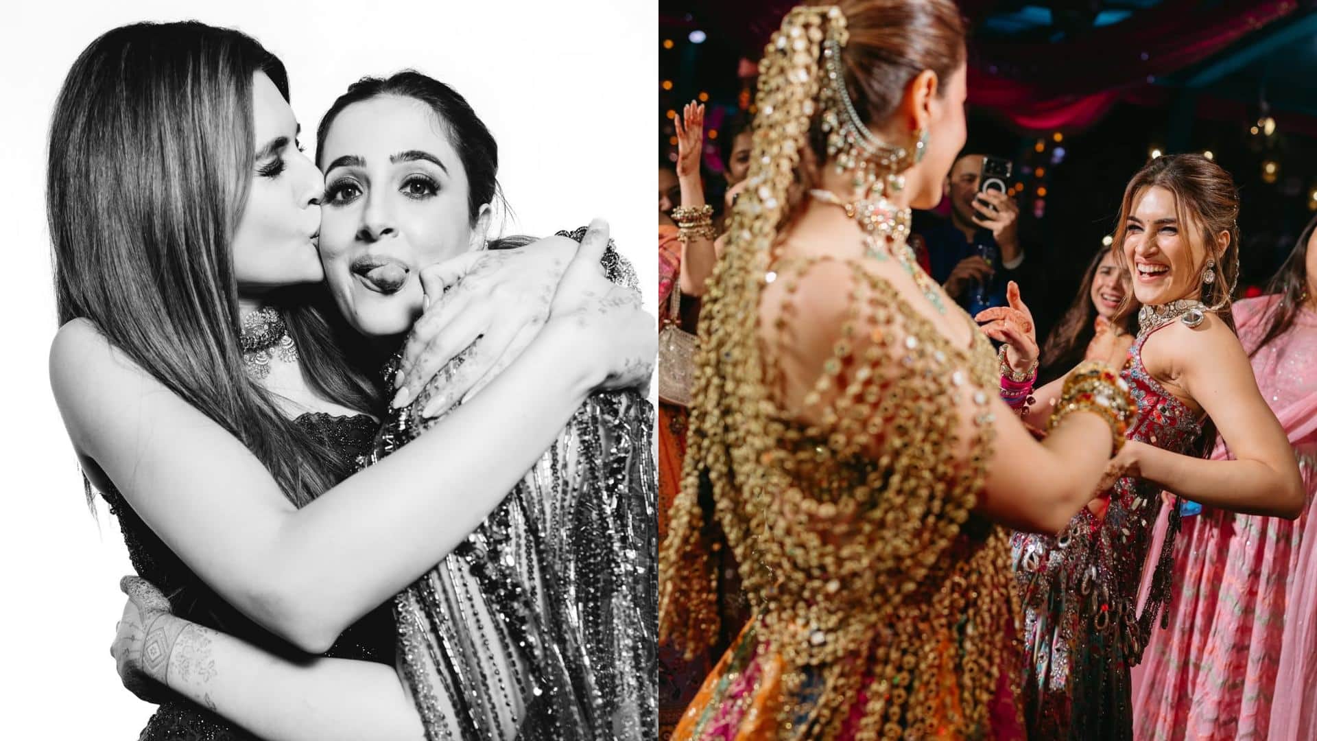 Kriti Sanon share photos of nupur sanon marriage dance with sister