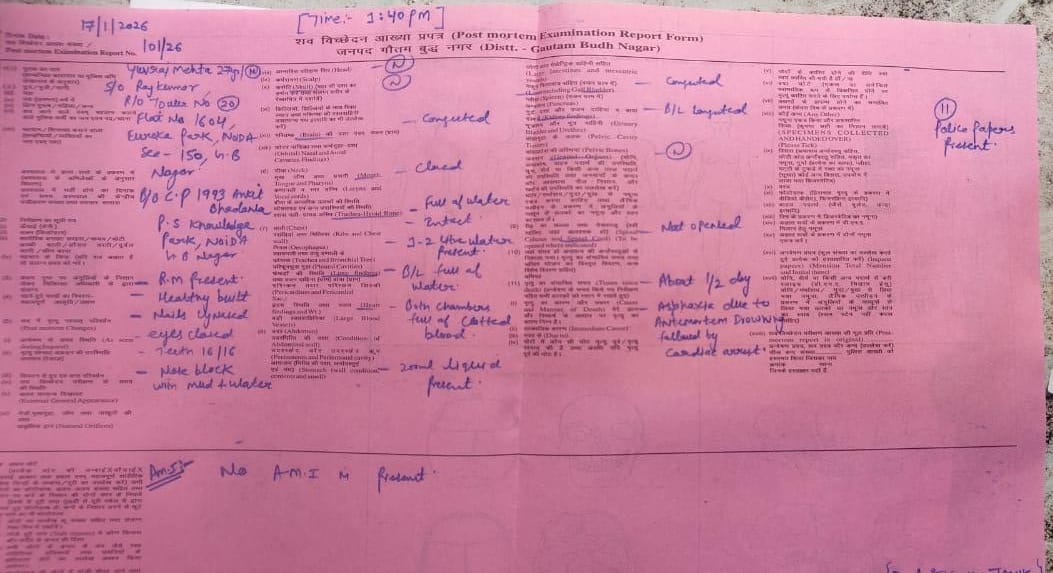 Postmortem report of Noida software engineer Yuvrajs death found suffocation was the cause