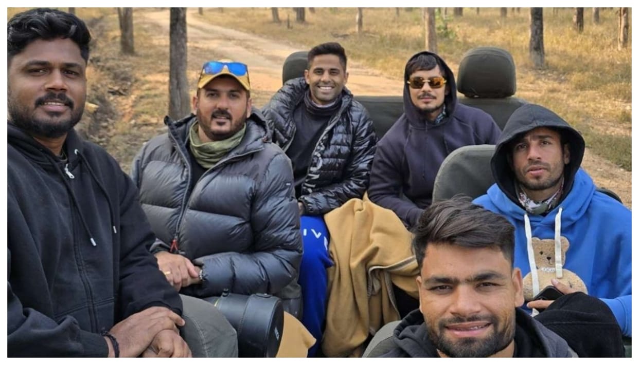 IND vs NZ T20: Suryakumar Yadav Ishan Kishan Sanju Samson Rinku Singh Jungle Safari Photos Videos