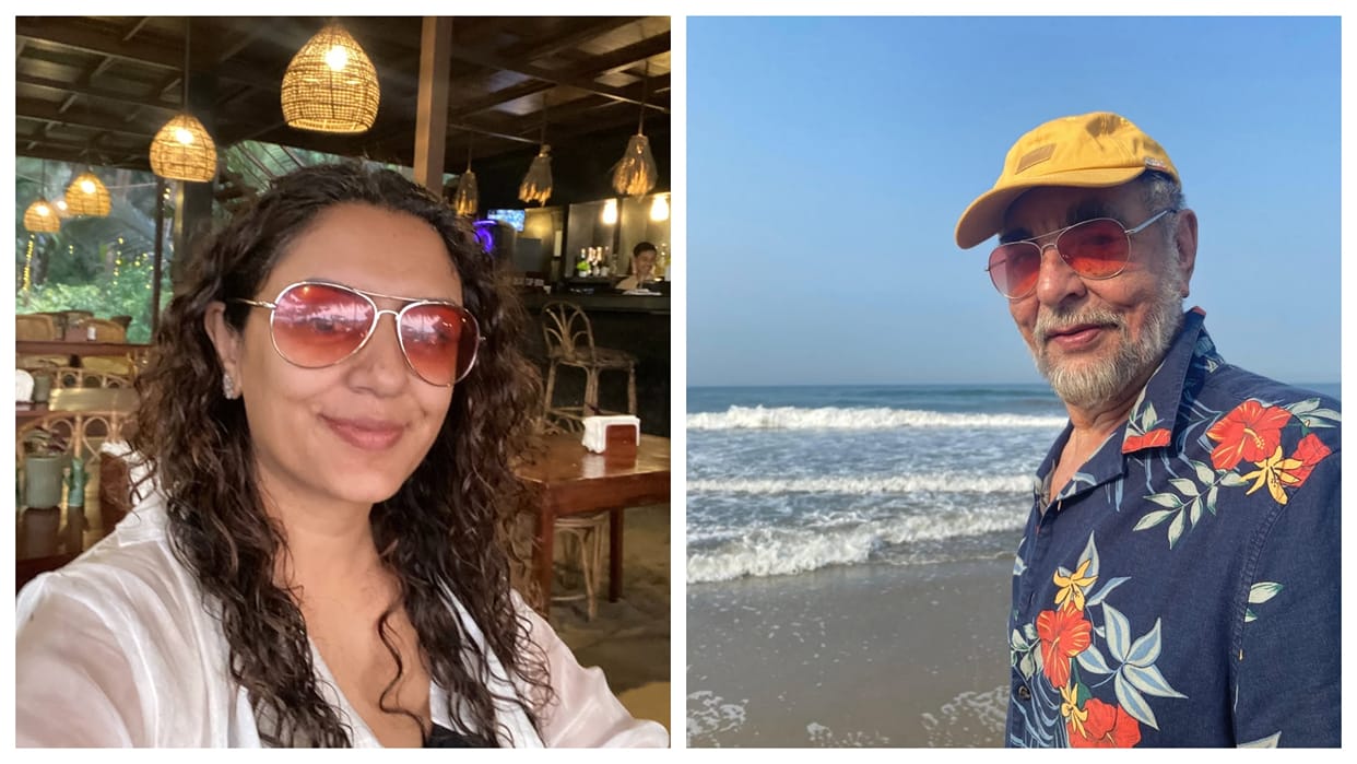 Kabir Bedi Celebrates His 80th Birthday 10th Wedding Anniversary With Parveen Dusanj In Goa