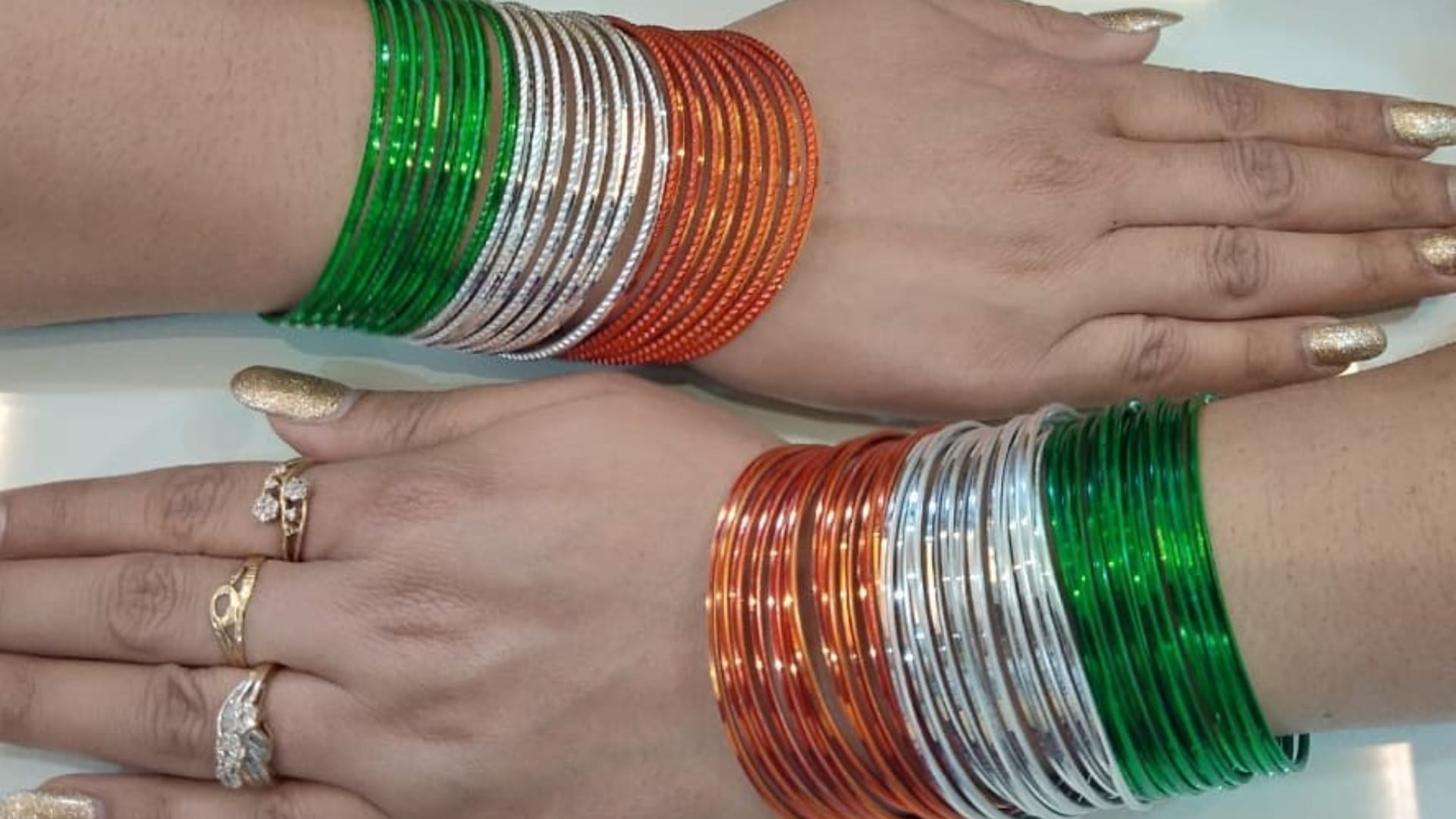 Republic Day 2026 Office Look Wear Stylish Tricolor Bangles Tirange Colour KI Chudiyan