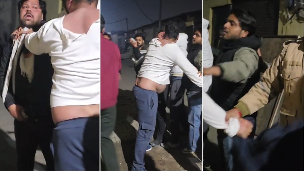 Three people including a rice trader, were brutally beaten up in Hapur for protesting against abusive languag
