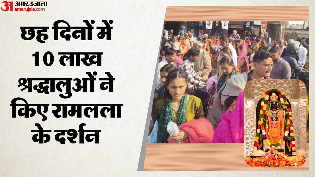 Ayodhya: 10 lakh devotees visited Ram Lalla temple in six days