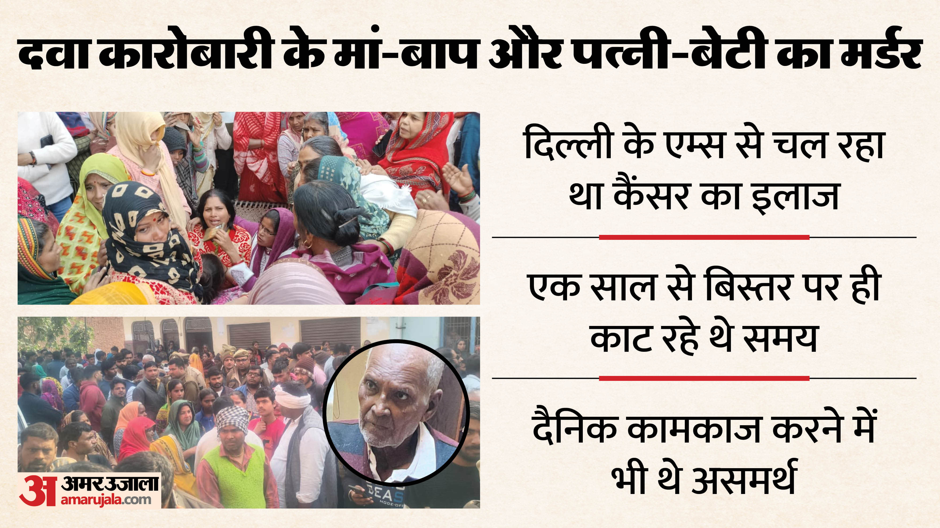 UP News Ganga Singh battling cancer and had been bedridden for a year etah murder case