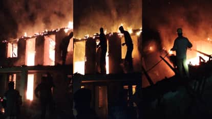 Karsog: A massive fire broke out in a slate roofed house in Bhadehal village, causing damage worth 10 lakh rup
