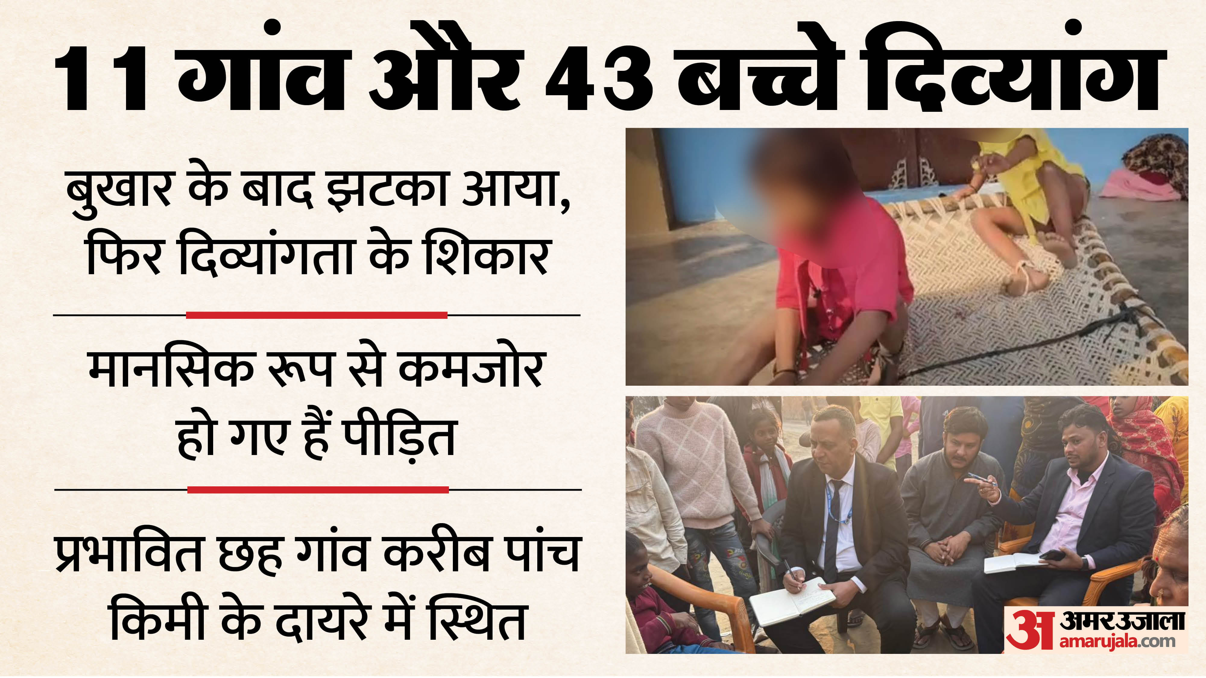 Ghaziapur News After Fever, 43 Children and Youths Become Disabled Details news in Hindi