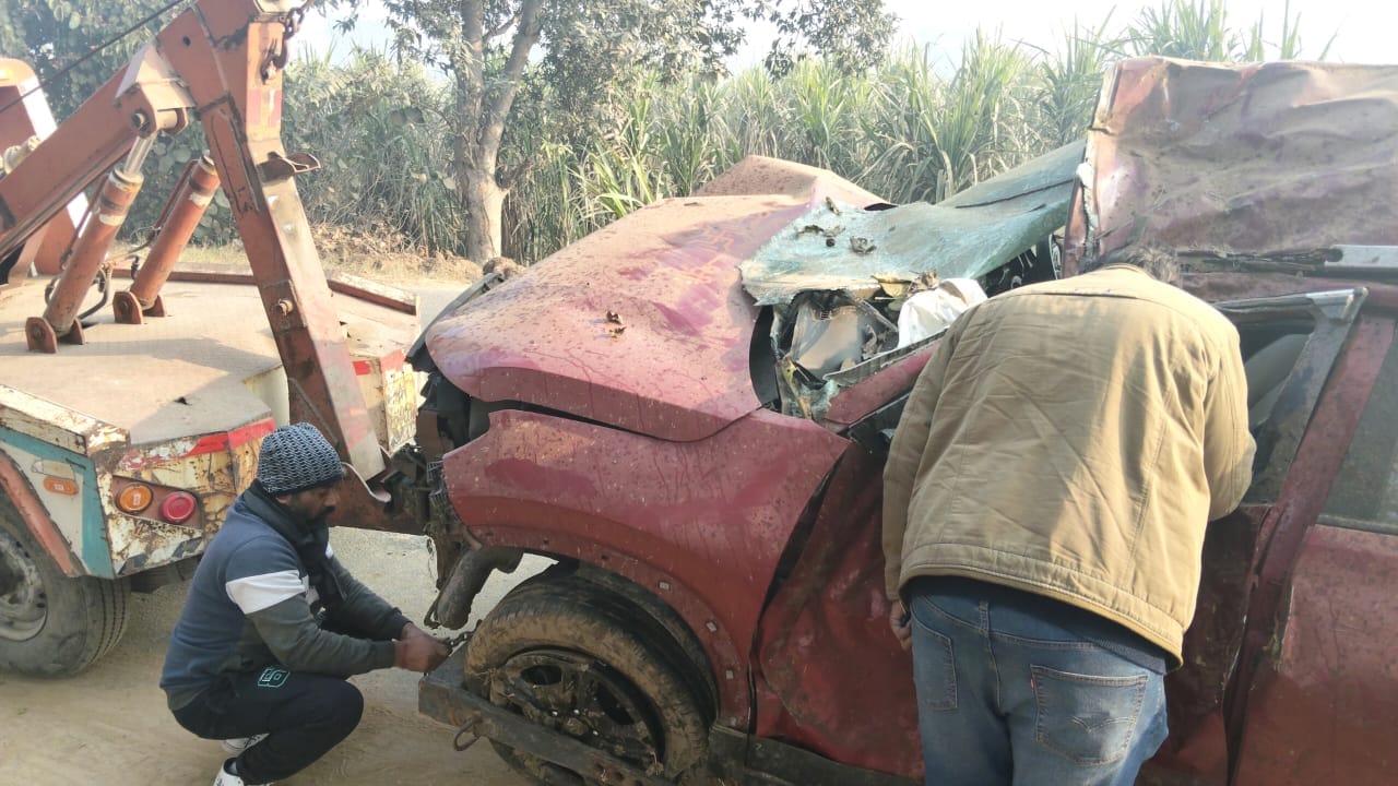 Accident In Shamli: Two Killed as Car Overturns After Hitting Culvert in Shamli