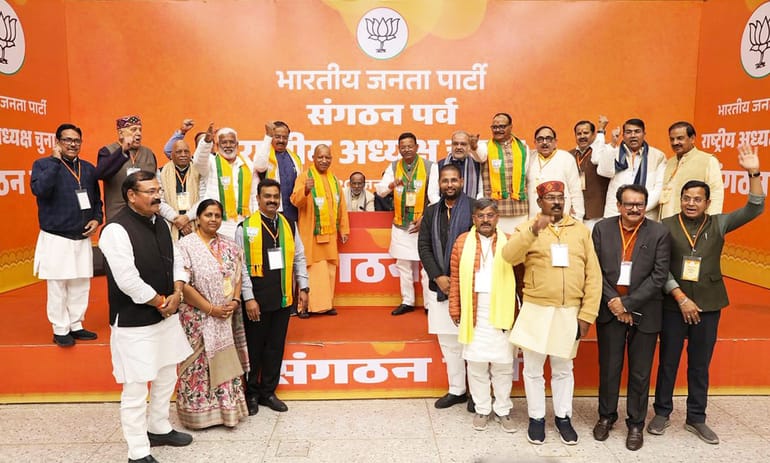 Nitin Nabin elected national president of bjp Photos
