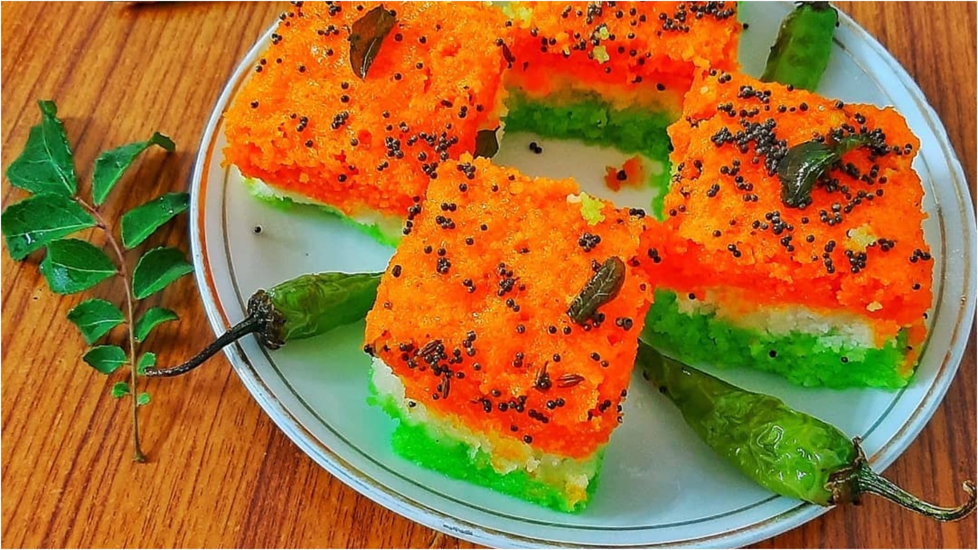 How to Make Tiranga Dhokla at Home for Republic Day Recipe in Hindi
