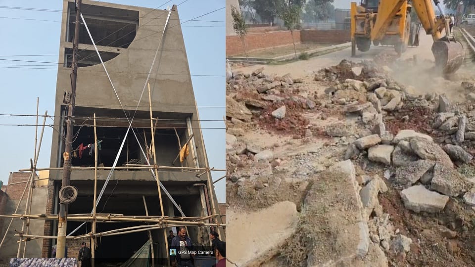 ADA team took action against illegal constructions in Agra