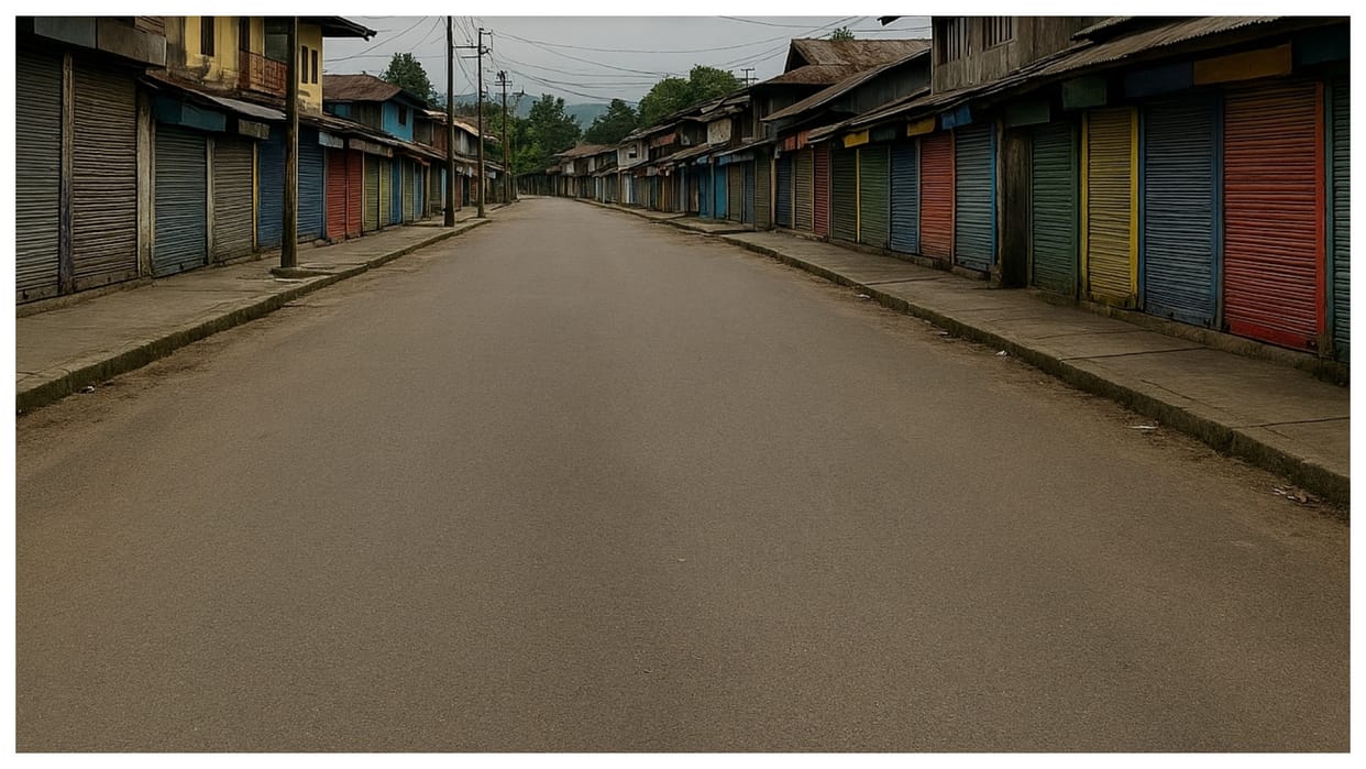 shutdown has been announced in Lower Subansiri Arunachal Pradesh in protest against illegal mosques