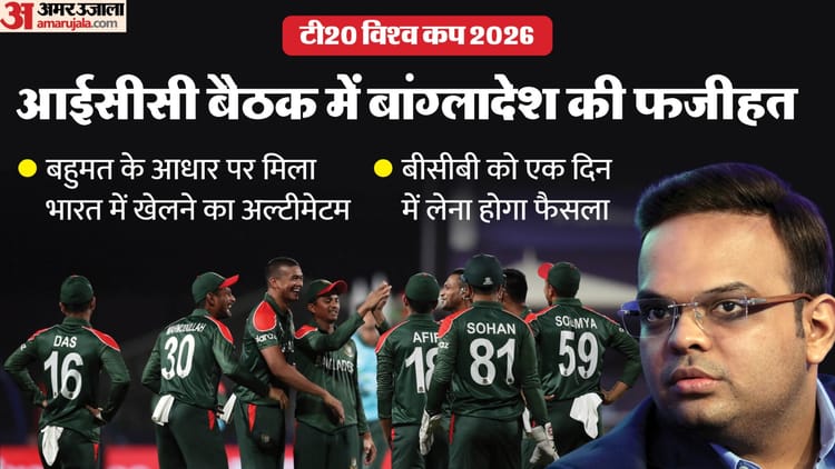 T20 World Cup 2026 विवाद: ICC बैठक में बांग्लादेश को ‘भारत में खेलो या बाहर’ का अल्टीमेटम, 24 घंटे की मोहलत