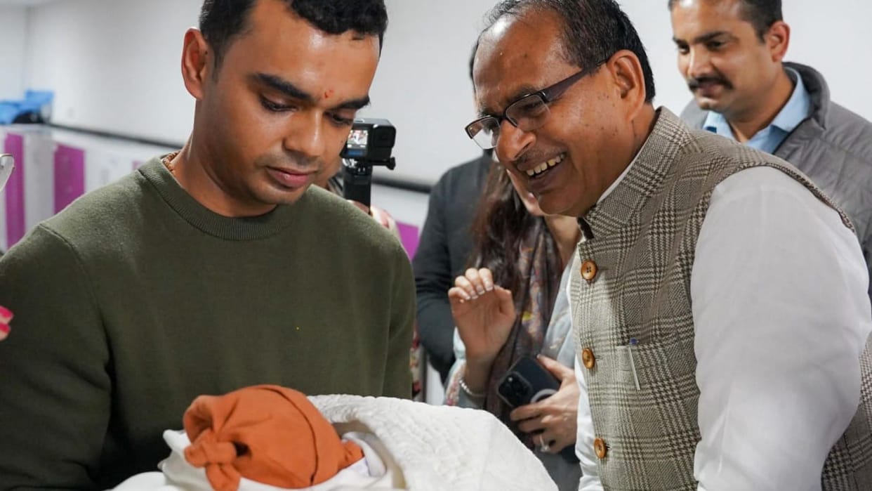 MP News: The sound of a baby's cries filled the home of Union Minister Shivraj Singh Chouhan's family; a littl