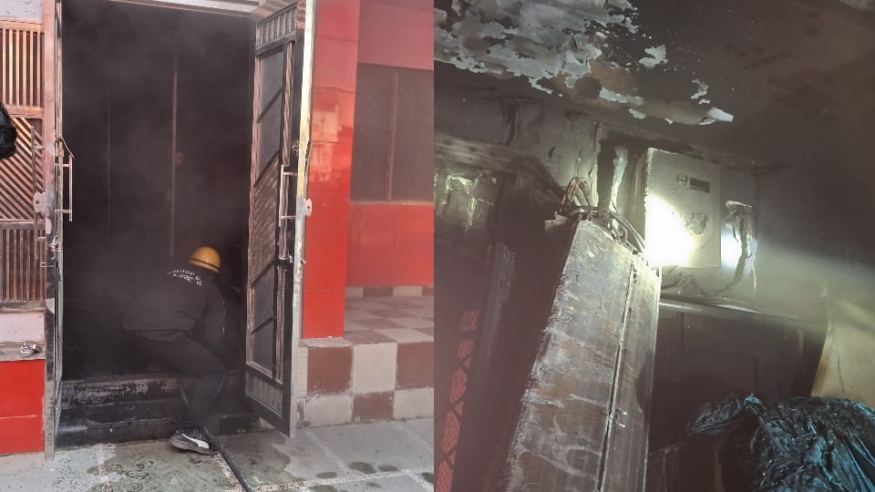 Haridwar News fire broke out in room at Niranjani Akhara premises causing panic all  belongings destroyed