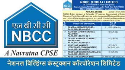 NBCC Recruitment 2026 Short Notice Out for 59 Posts in PSU, Apply Online Soon