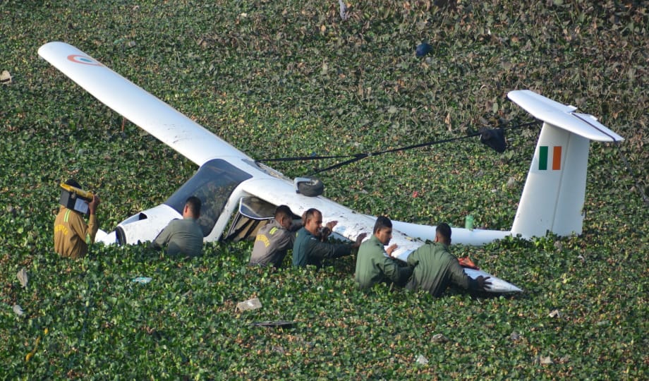 Army helicopter crashes near KP College, two people rescued