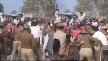 Sawai Madhopur News: Violence during Dungri Dam tractor rally, stone pelting on police, cops injured