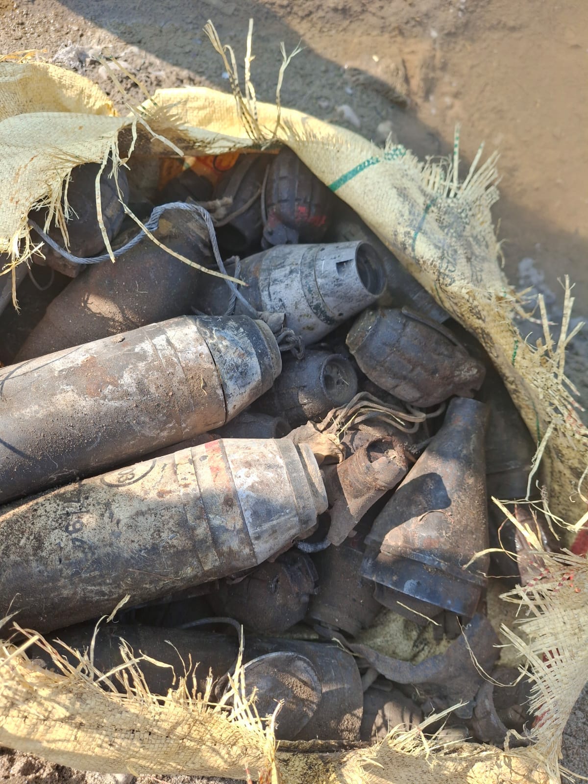 A huge cache of rusted weapons has been found in Ramgarh sector of Samba.