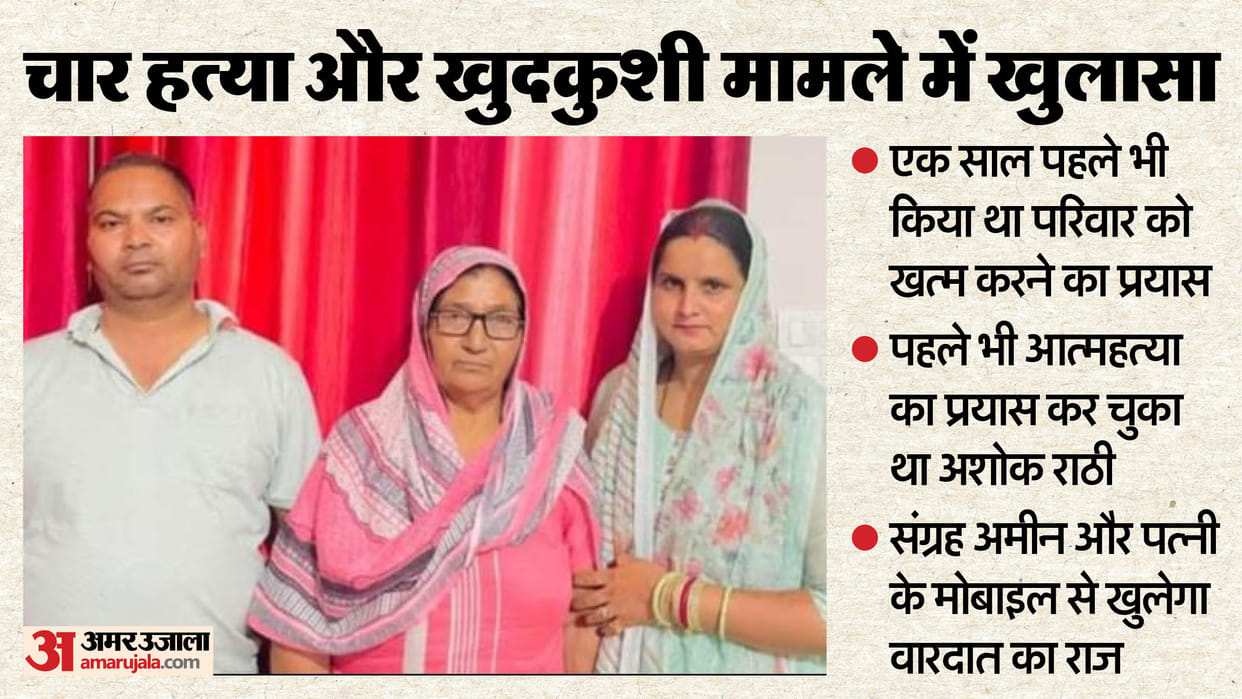Saharanpur family murder suicide Ashok had also attempted to kill his family year ago had attempted suicide