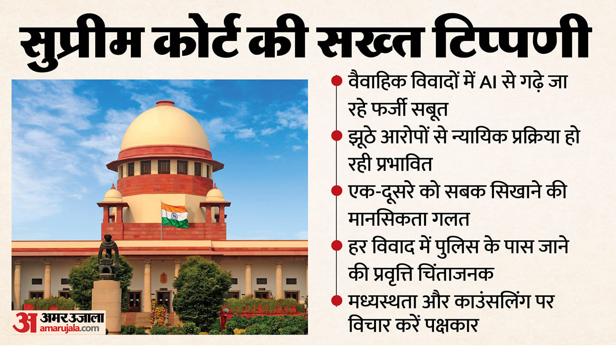 Why is the court concerned about fake evidence being fabricated using AI and false allegations in matrimonial