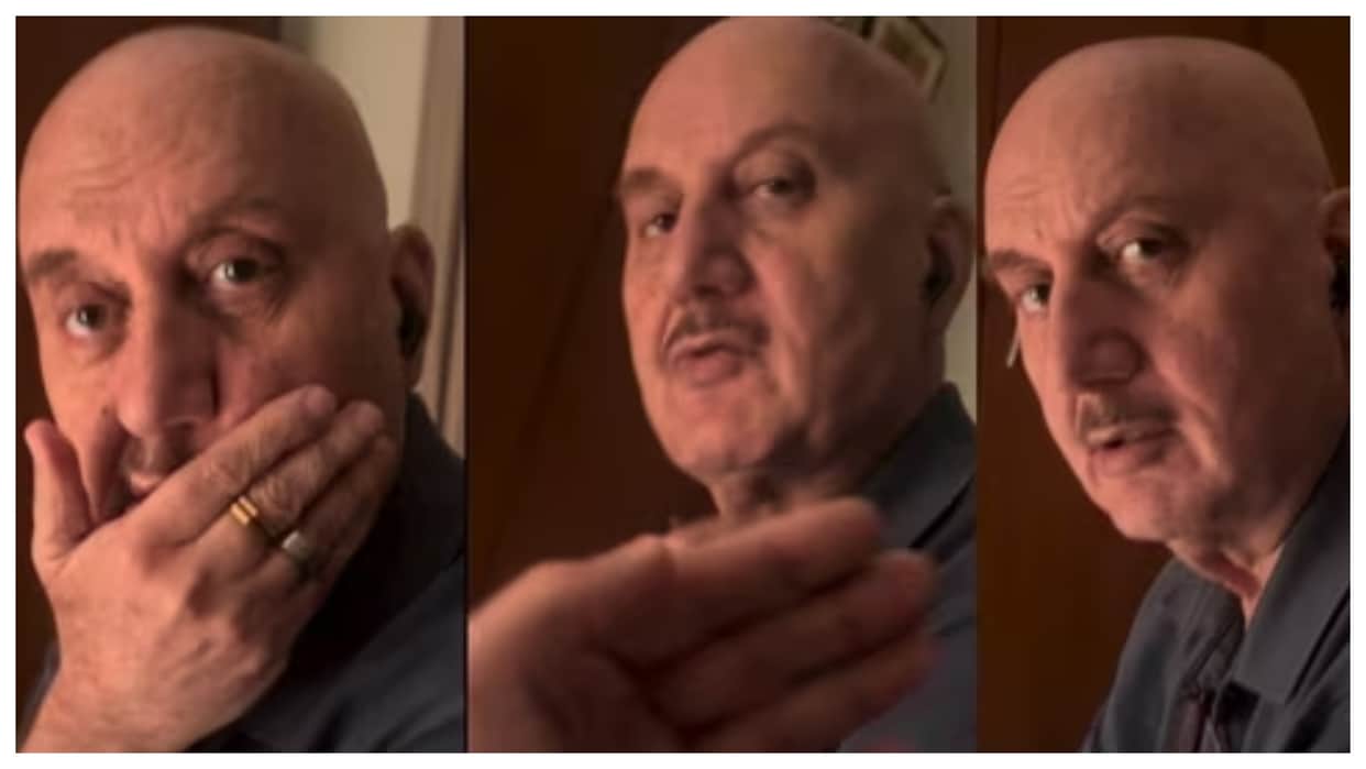 Anupam Kher says what when Sikandar Kher playfully hits him on face