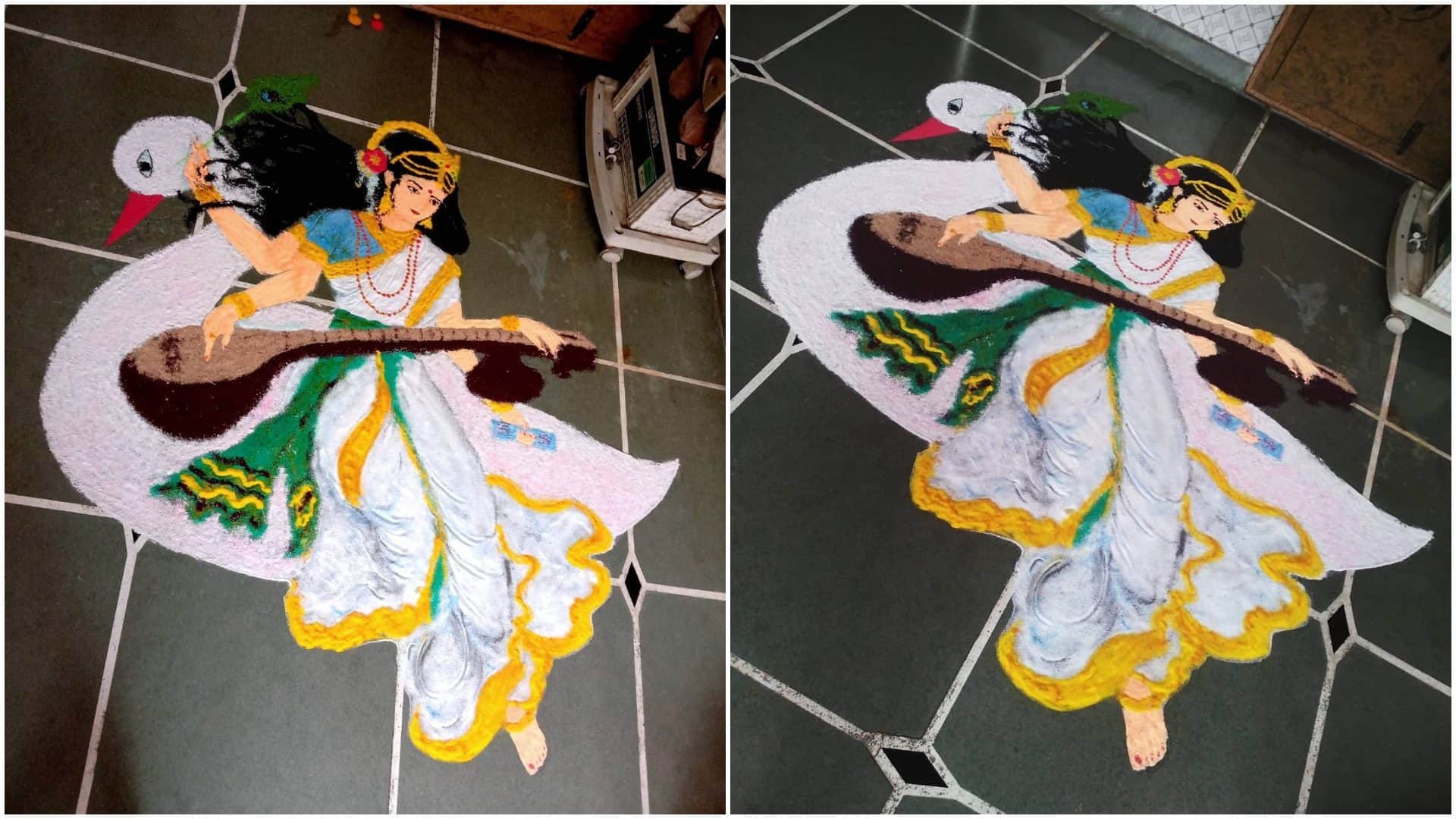 Basant Panchami 2026 Rangoli Design Latest Rangoli Design Images