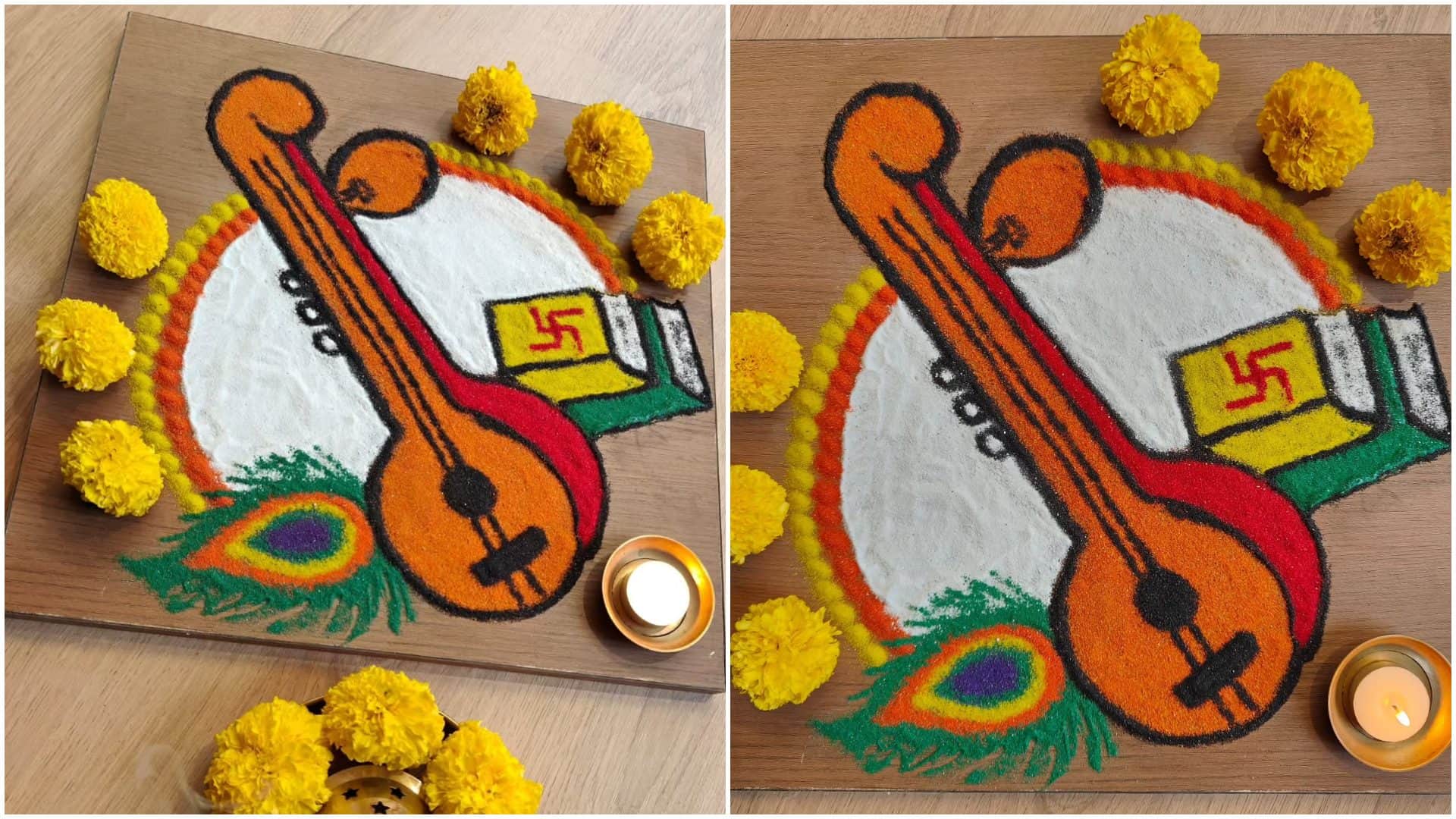 Basant Panchami 2026 Rangoli Design Latest Rangoli Design Images