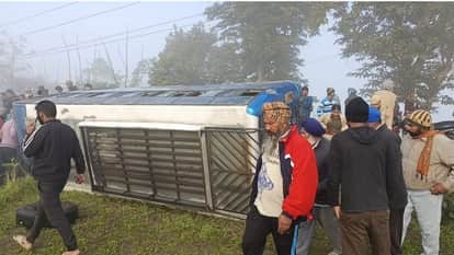 Private bus accident in Barnala many injured