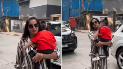 Bipasha Basu gives reaction when photographer capture her daughter photo video goes viral