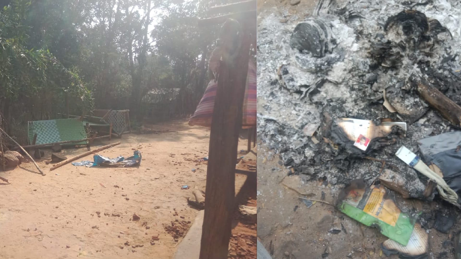 मकान को उजाड़ा, दस्तावेज जलाये