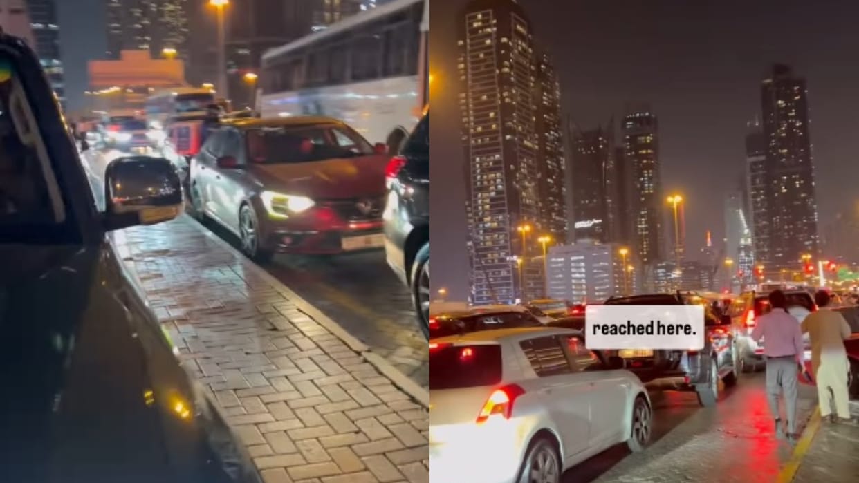 Dubai Traffic Video Sparks Online Debate Netizens Say Badnaam Sirf Bangalore