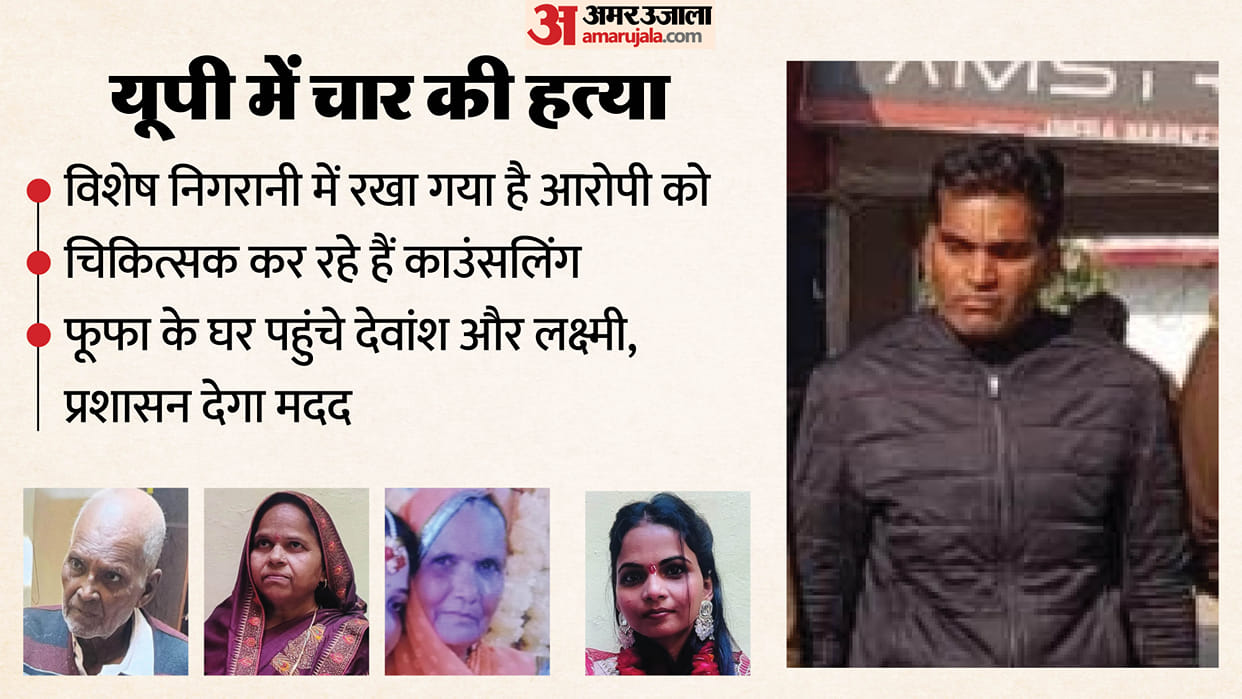 Etah Four Members Murder He was restless all night could not sleep  Kamal is silent and withdrawn in jail