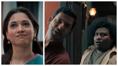 Tamannaah Bhatia Vishal yogi babu team up again for Sundar C next title Purushan teaser out