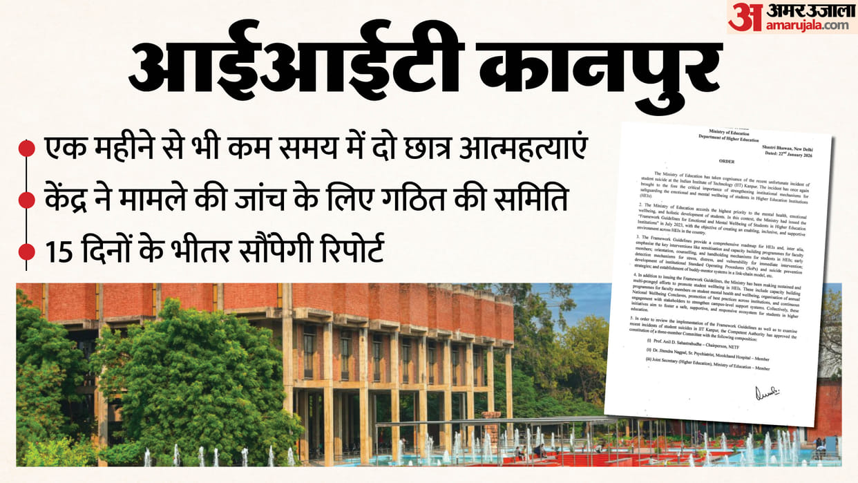 Govt Forms 3-Member Panel to Review Student Suicides at IIT Kanpur, Report in 15 Days