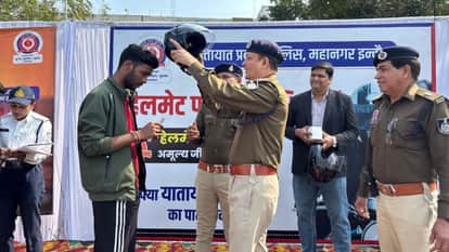 indore news: traffic police helmet checking drive issued 4512 challans in two days