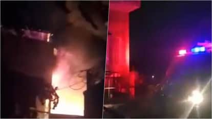 Nagaur News: Massive fire breaks out in handicraft warehouse inside residential area, safety lapses exposed