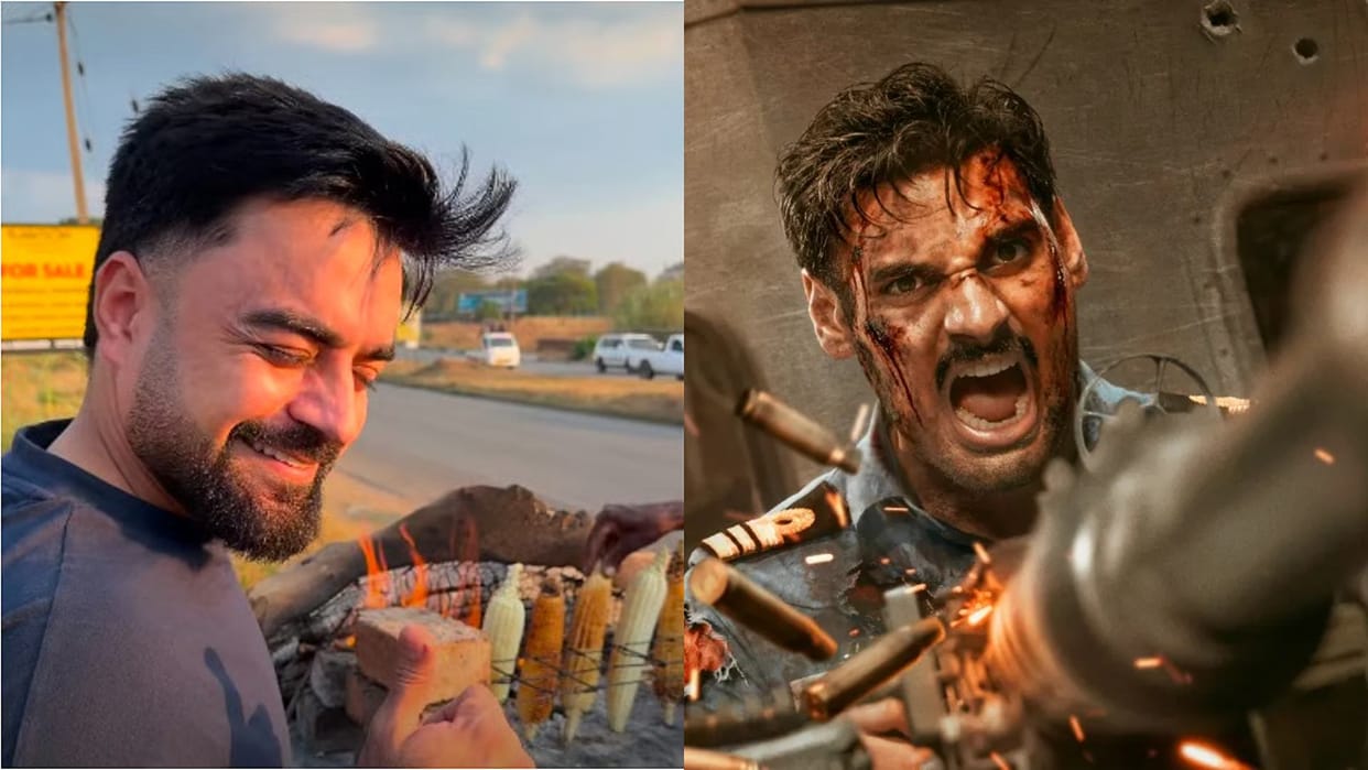 Afghanistan T20I Captain Rashid Khan says will see Border 2 Suniel Shetty Varun Dhawan reacts