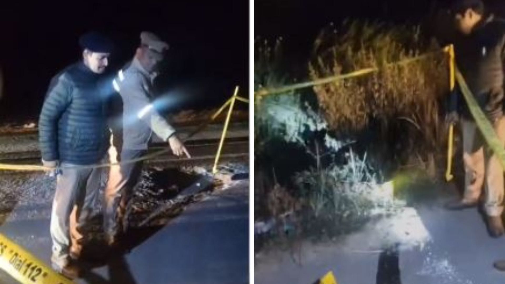 Police vehicle rammed by pickup truck firing ensued two smugglers arrested an encounter in sonbhadra