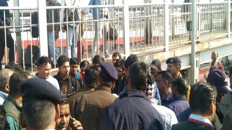 Panic erupted after bomb threat was reported on Janshatabdi train in mathura