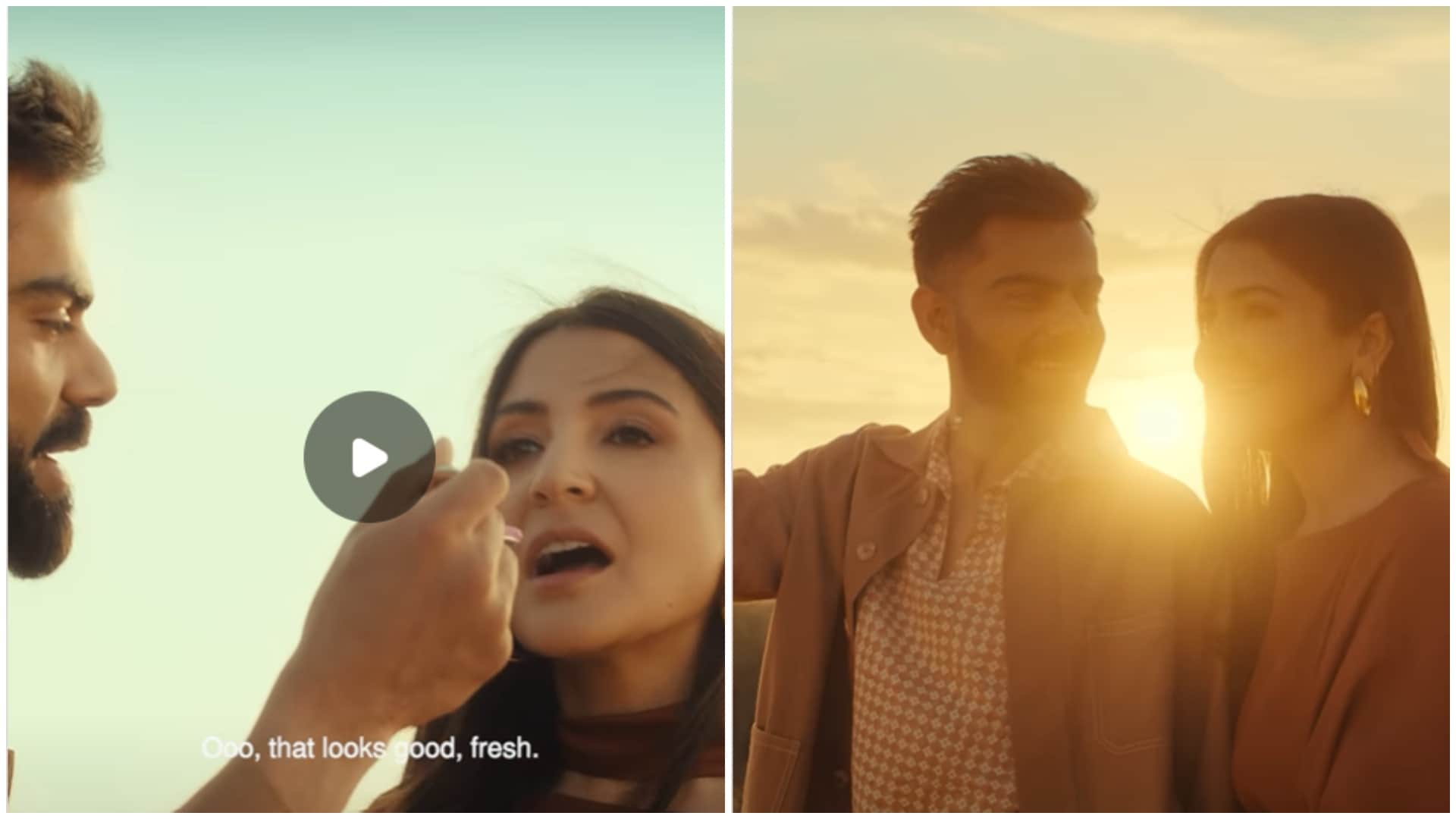 Virat Kohli Anushka Romantic Video Dubai Tour Spending quality time Chole Bhature Dish Desi Style