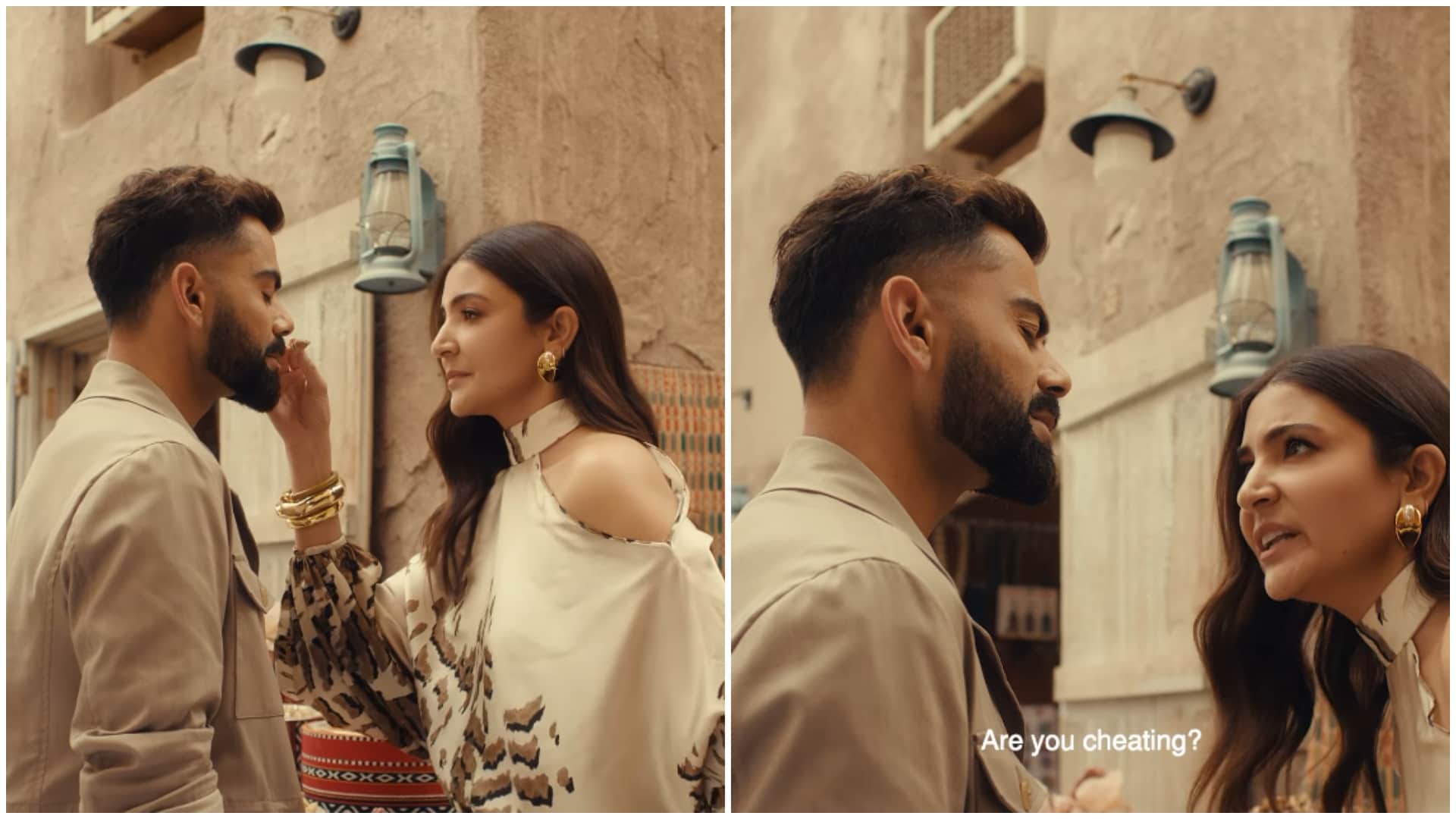 Virat Kohli Anushka Romantic Video Dubai Tour Spending quality time Chole Bhature Dish Desi Style