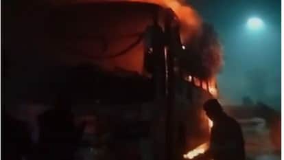 Bus Catches Fire on Yamuna Expressway, Passengers Jump to Save Lives