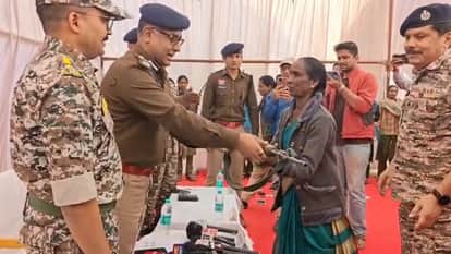 Nine Naxalites surrender in Dhamtari Raipur division declared Naxal free they carried a reward of Rs 47 lakh i