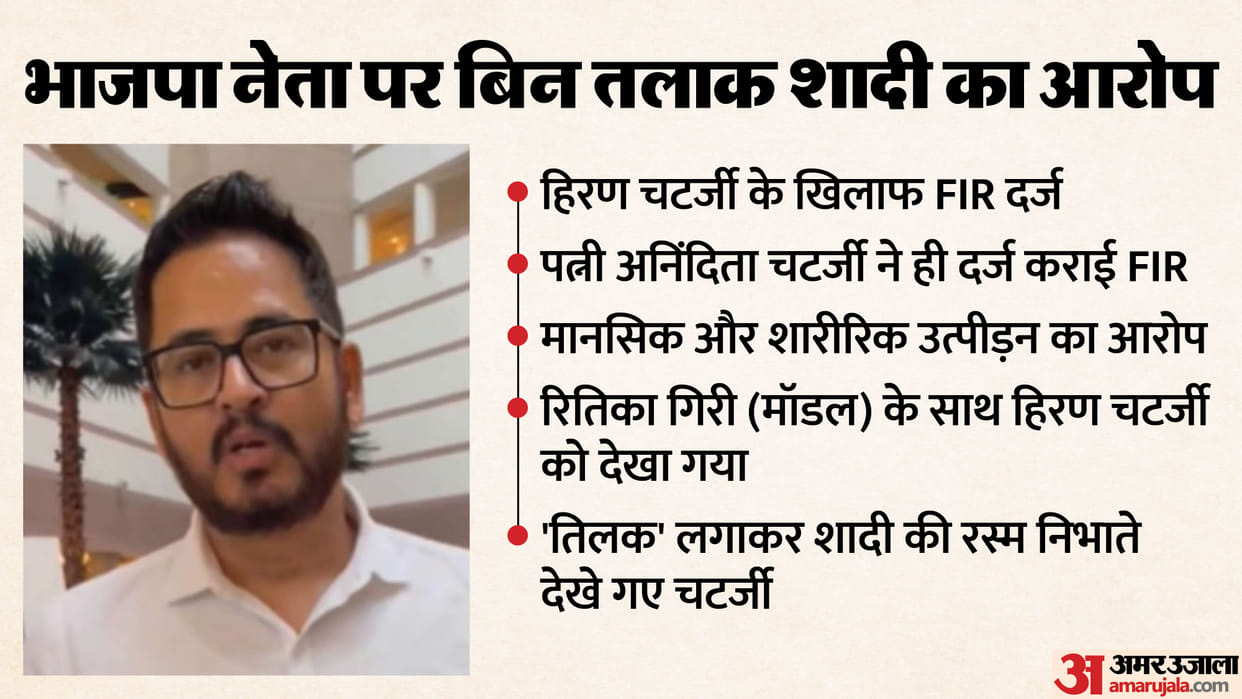 West Bengal BJP MLA Hiran Chatterjee wife accuses him of mental physical torture in FIR News In Hindi